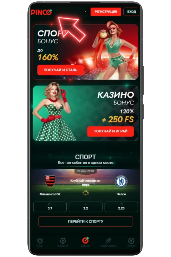 Мобильная версия Pinco